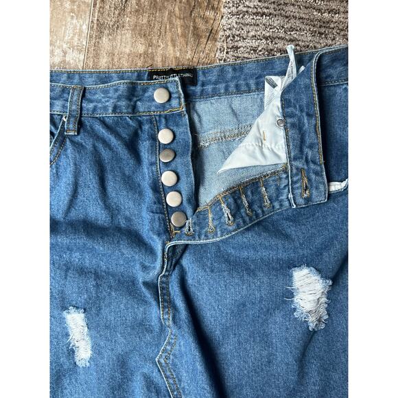 Pretty Little Things Distressed Denim Skirt.  Size 10 - Picture 3 of 6
